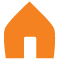 an orange house icon