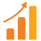 a graph icon showing a positive slope